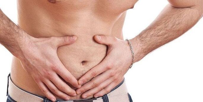 ból brzucha z przewlekłym zapaleniem prostaty